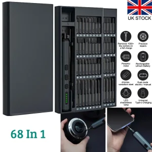 68 In 1 Cordless Electric Screwdriver Mini Power Precision Screwdriver Kits UK