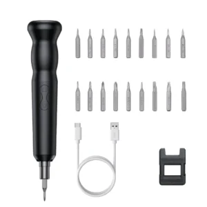 Precision Electric Screwdriver, 21 in 1 Portable with 18 S2 Bits, Mini Cordless