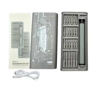 Precision Screwdriver Electric Set, 2 Speed Rechargeable 350mAh Kit with 49 Bits