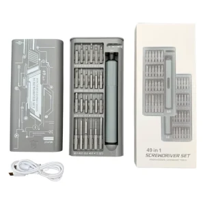 Electric Precision Screwdriver | 2 Speed Adjustable Torque | 49 Screwdriving Bit